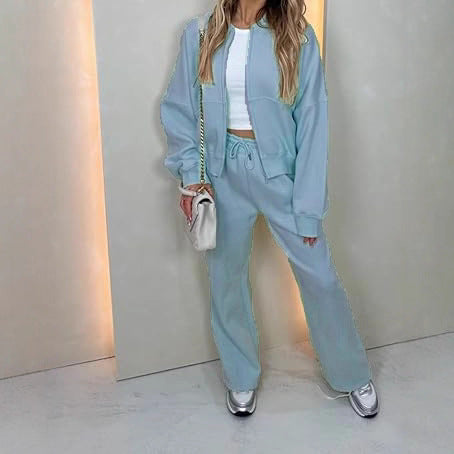 Damer Sportig Loungewear-set med avslappnad passform och bekväma material Mirla-Eva Jonsson