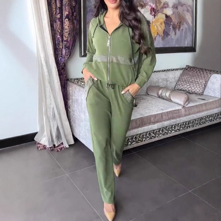 Damer Sportig Loungewear-set med kontrasterande ränder Mirla-Eva Jonsson