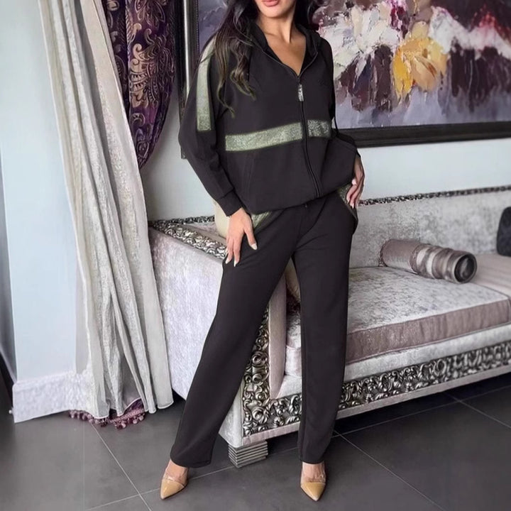 Damer Sportig Loungewear-set med kontrasterande ränder Mirla-Eva Jonsson