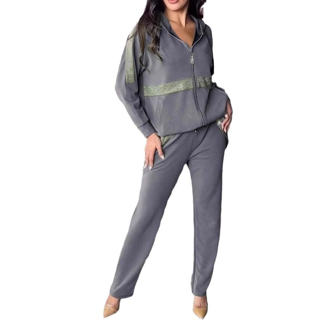 Damer Sportig Loungewear-set med kontrasterande ränder Mirla-Eva Jonsson