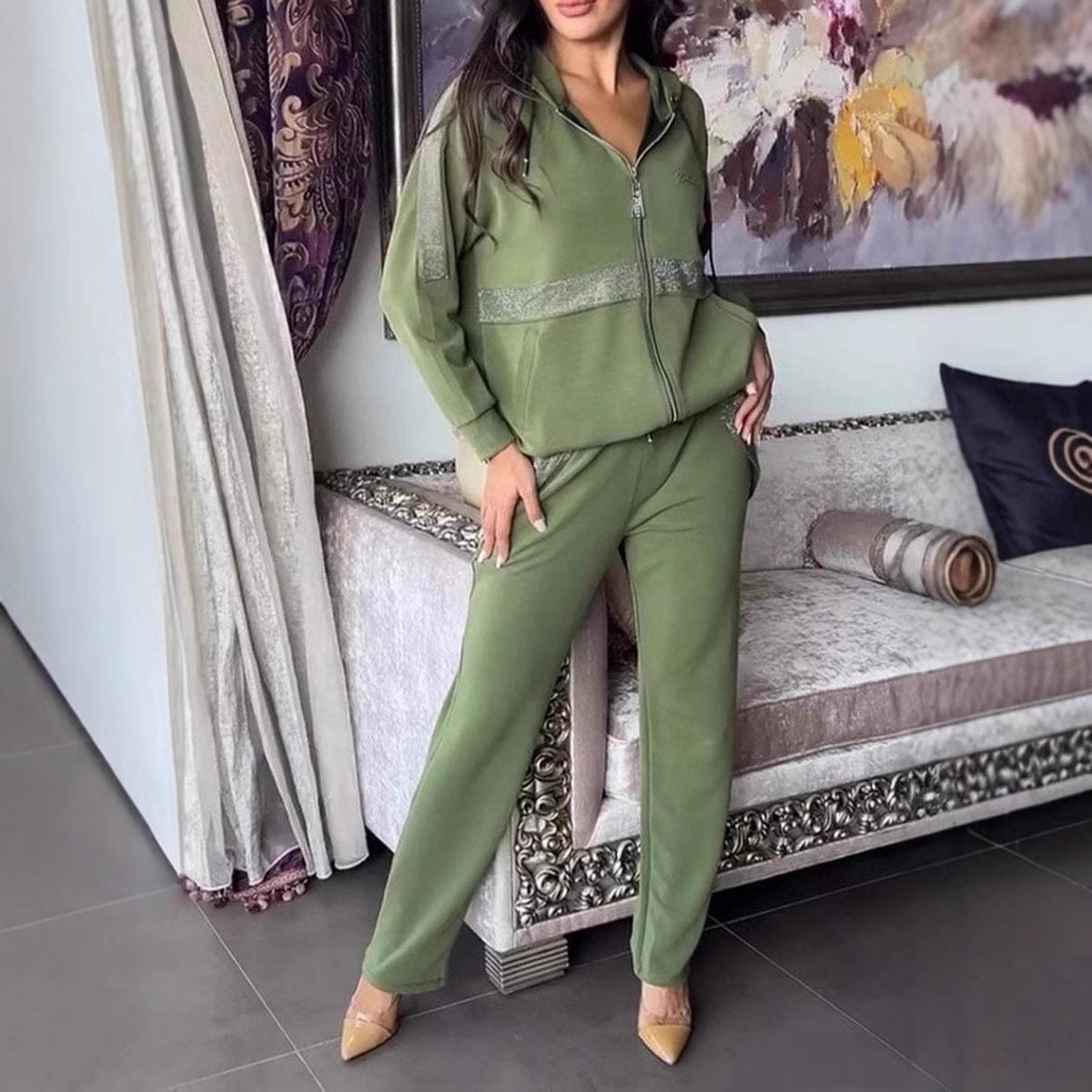 Damer Sportig Loungewear-set med kontrasterande ränder Mirla-Eva Jonsson