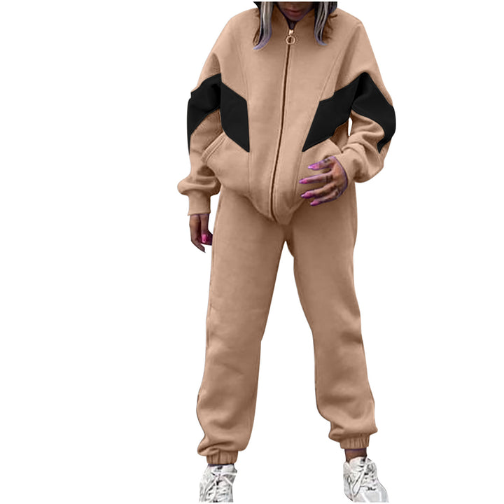 Damer Sportig Loungewear-set med trendig blixtlås och färgaccenter Eva Jonsson-Eva Jonsson