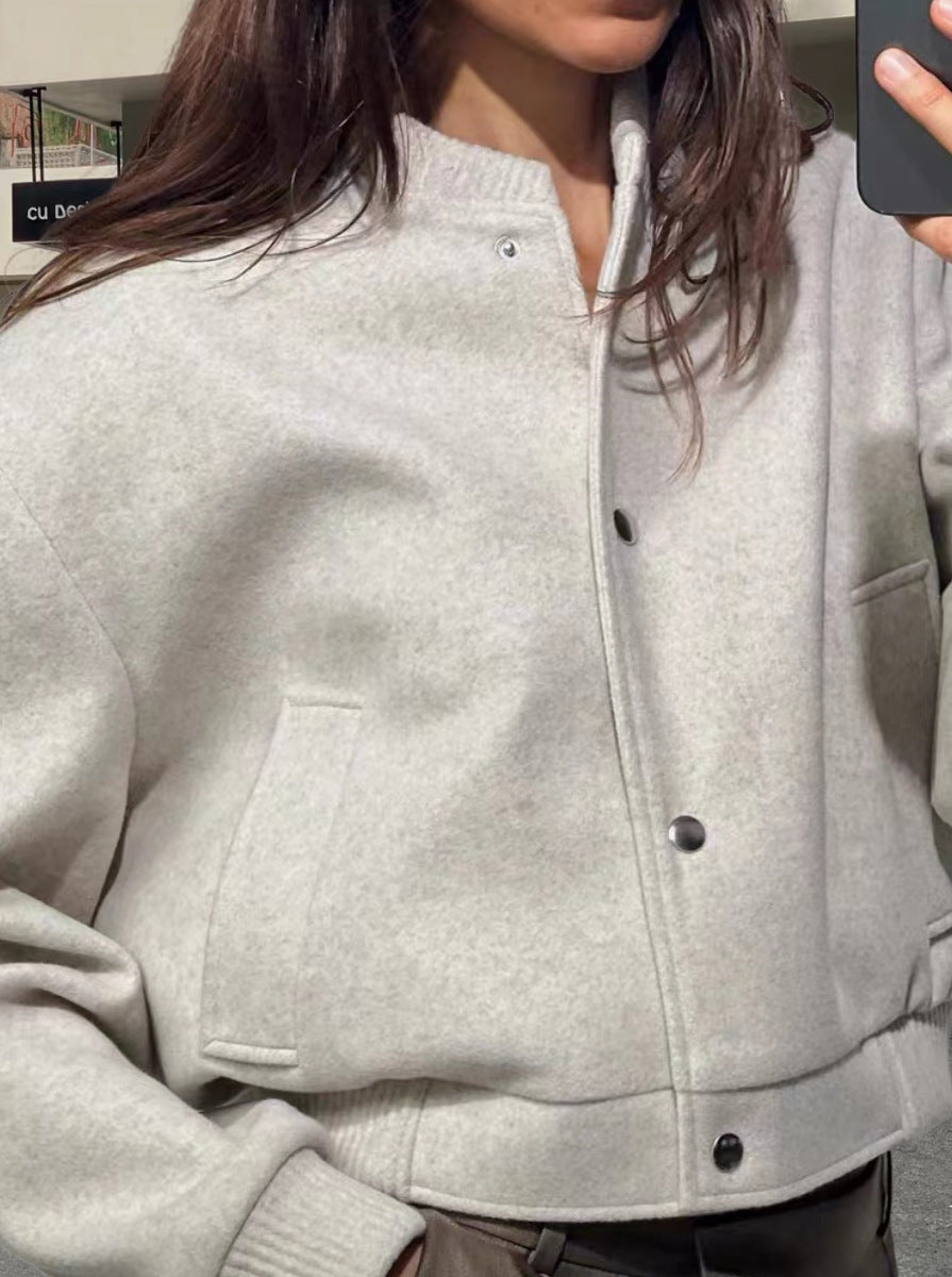 Damer Sportig Oversize-Jacka med dragkedja och voluminösa ärmar Mirla-Eva Jonsson