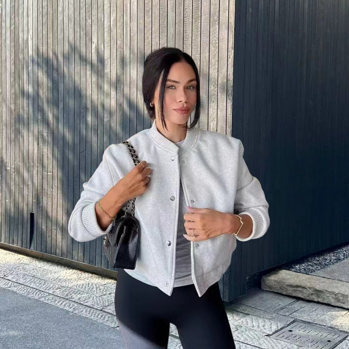 Damer Sportig Oversize-Jacka med dragkedja och voluminösa ärmar Mirla-Eva Jonsson
