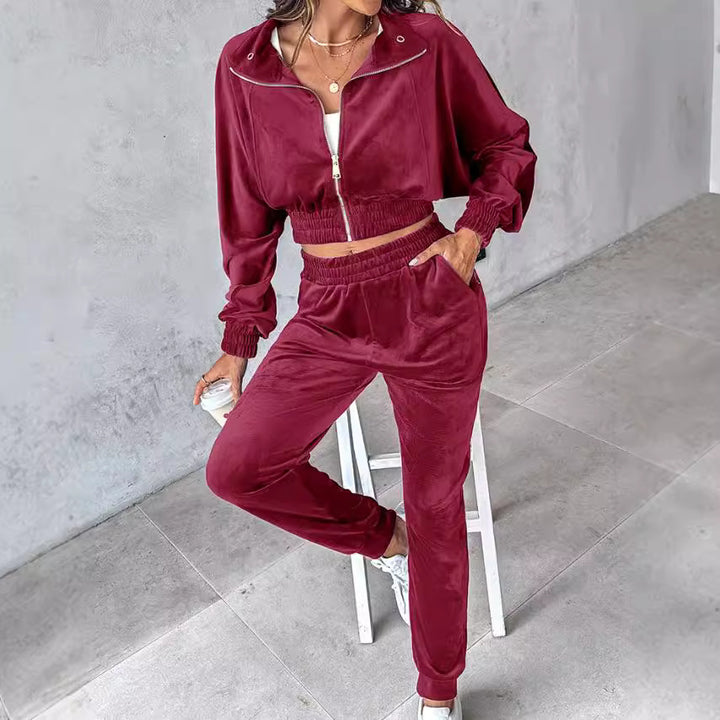 Damer Sportig Samt-Jacka Mirla-Eva Jonsson