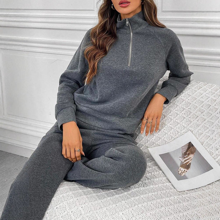 Damer Sportig Sweatshirt med ståkrage och dragkedja Mirla-Eva Jonsson
