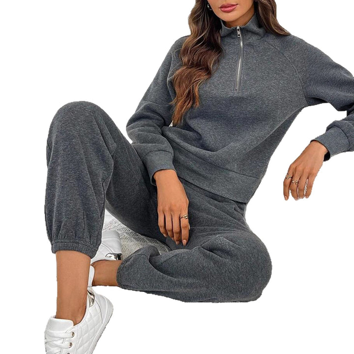 Damer Sportig Sweatshirt med ståkrage och dragkedja Mirla-Eva Jonsson