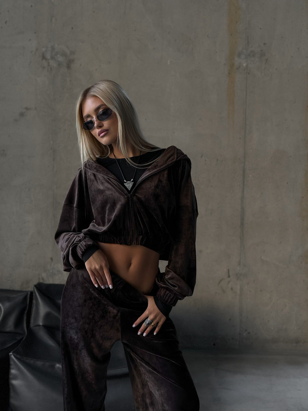 Damer Sportig Velourjacka och Byxor Mirla-Eva Jonsson