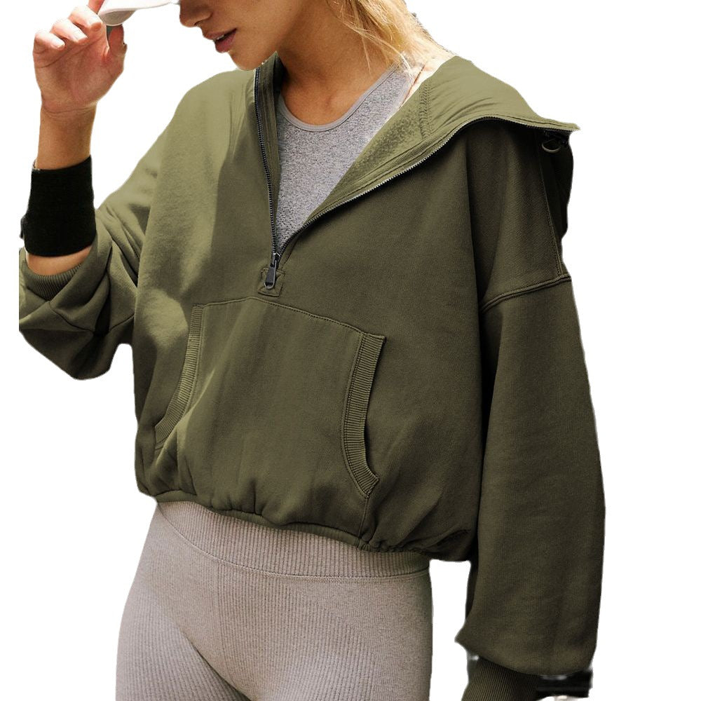 Damer Sportig Zip-Huvtröja med avslappnad passform Eva Jonsson-Eva Jonsson