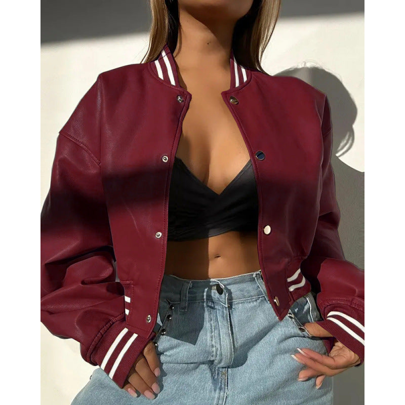 Damer Sportig cropped bomberjacka i vintage-stil Mirla-Eva Jonsson