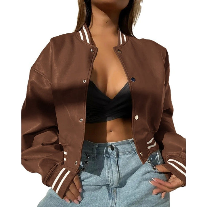 Damer Sportig cropped bomberjacka i vintage-stil Mirla-Eva Jonsson