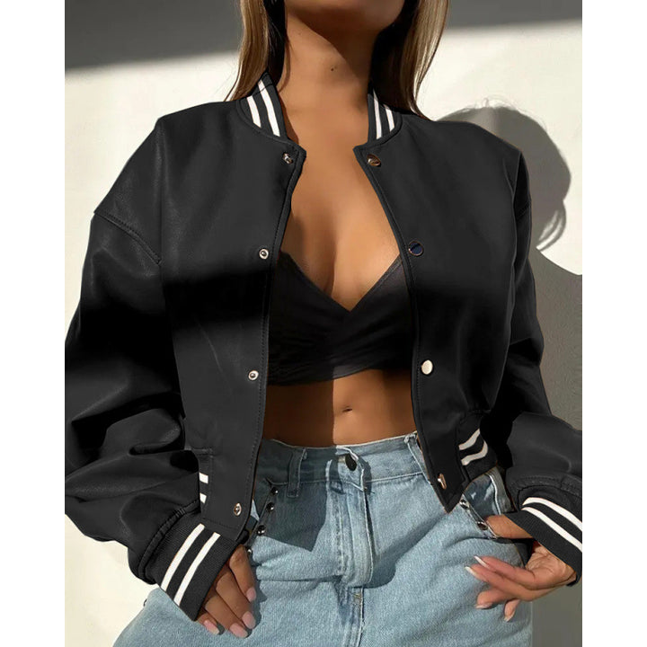 Damer Sportig cropped bomberjacka i vintage-stil Mirla-Eva Jonsson