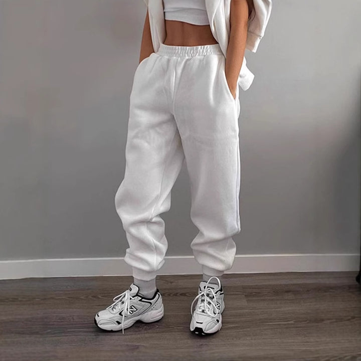Damer Sportig joggingbyxor med elastisk midja och sidofickor Mirla-Eva Jonsson