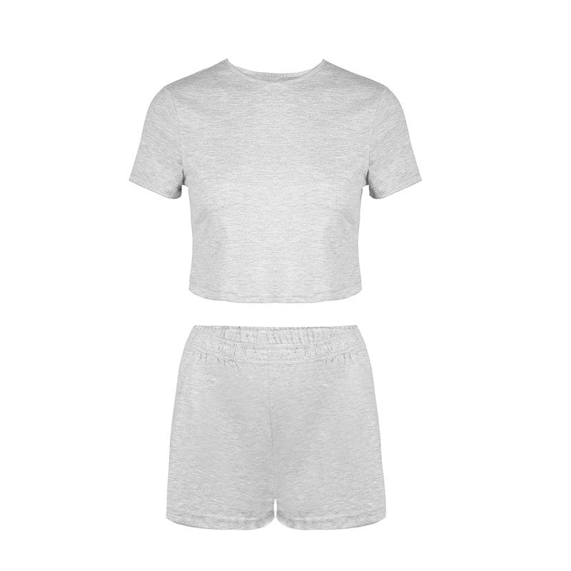 Damer Sportig kort topp med högmidjade shorts Mirla-Eva Jonsson