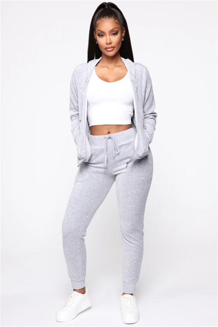 Damer Sportig och elegant fleece-joggingdräkt Eva Jonsson-Eva Jonsson