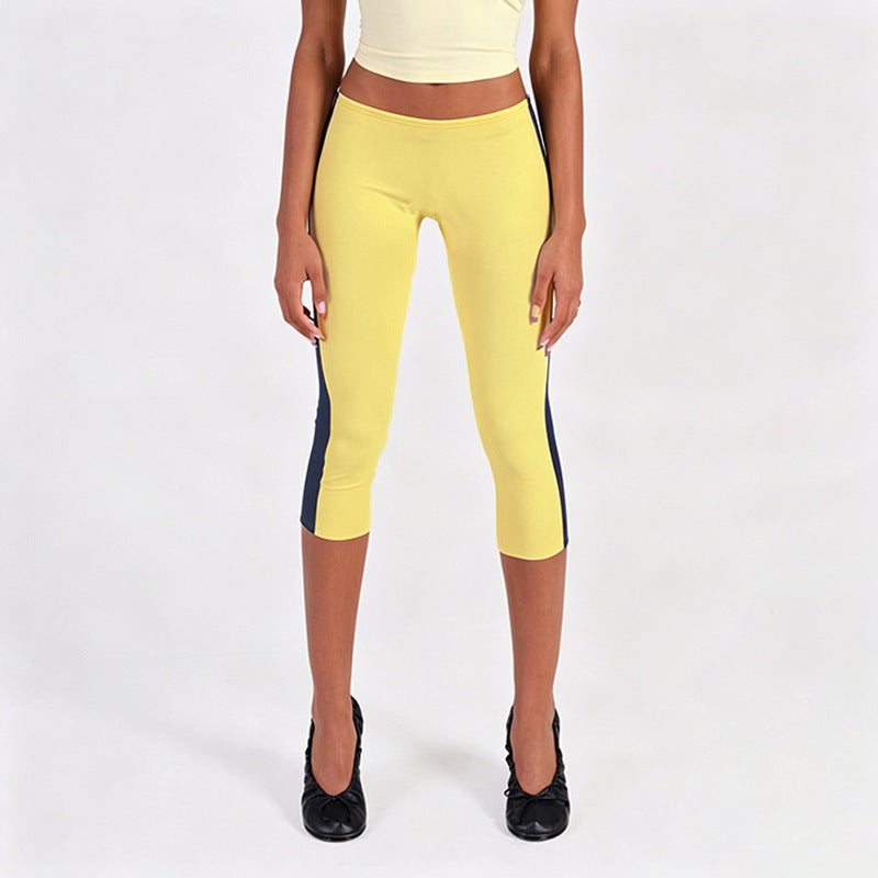 Damer Sportiga 3/4-leggings med sidokontraststripes Mirla-Eva Jonsson