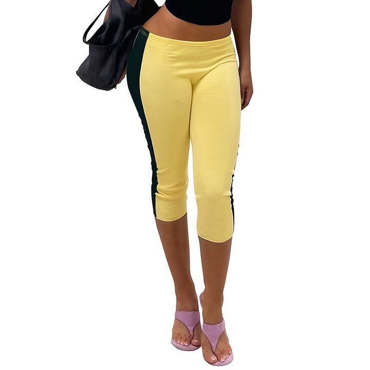Damer Sportiga 3/4-leggings med sidokontraststripes Mirla-Eva Jonsson
