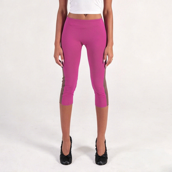 Damer Sportiga 3/4-leggings med sidokontraststripes Mirla-Eva Jonsson