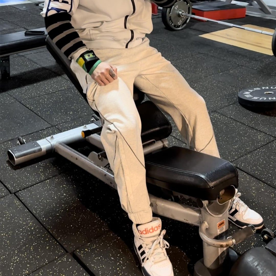 Damer Sportiga Joggingbyxor med tryckknappdetaljer Eva Jonsson-Eva Jonsson