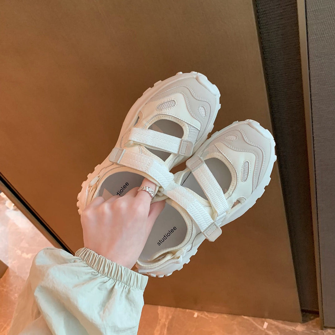 Damer Sportiga Sneakers med Praktisk Kleppfäste och Stötdämpande Sula Mirla-Eva Jonsson