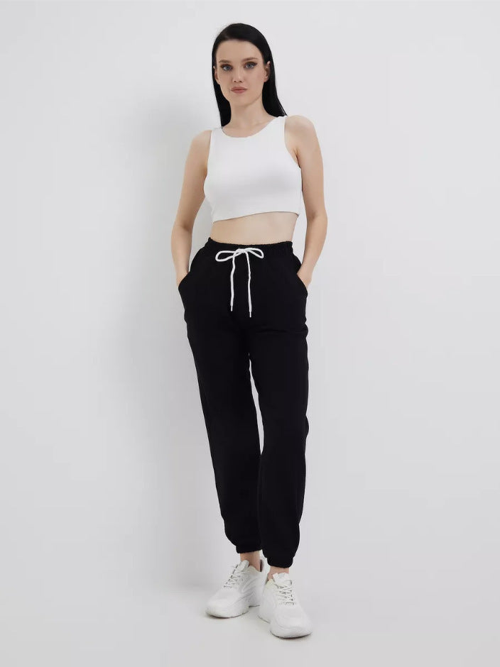 Damer Sportiga Sweatpants med elastisk midja och sidofickor Mirla-Eva Jonsson
