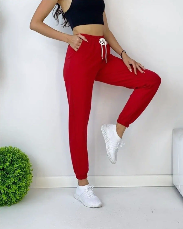Damer Sportiga Sweatpants med elastisk midja och sidofickor Mirla-Eva Jonsson
