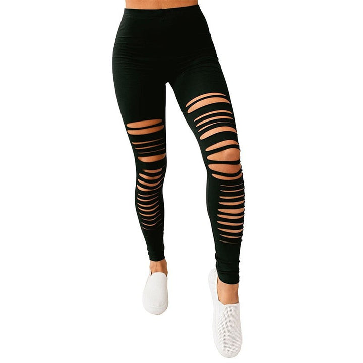 Damer Sportiga leggings med moderiktig sprickdesign Mirla-Eva Jonsson