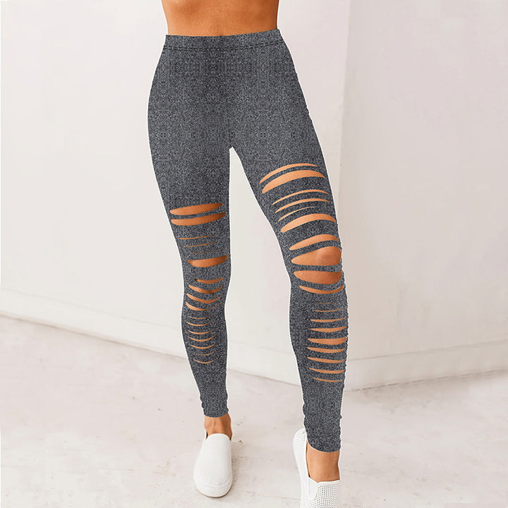 Damer Sportiga leggings med moderiktig sprickdesign Mirla-Eva Jonsson