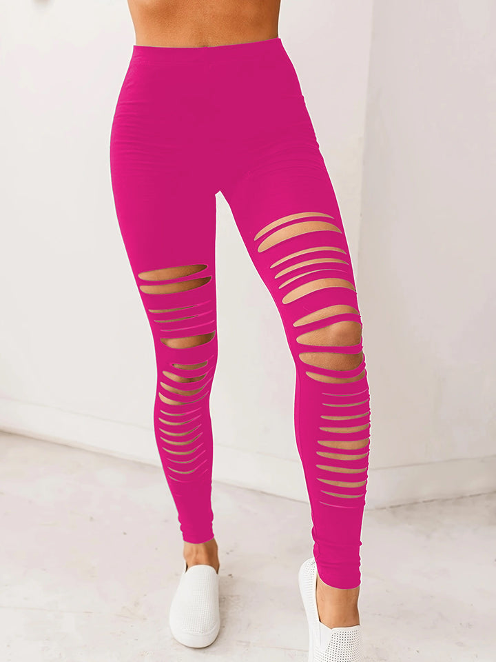 Damer Sportiga leggings med moderiktig sprickdesign Mirla-Eva Jonsson