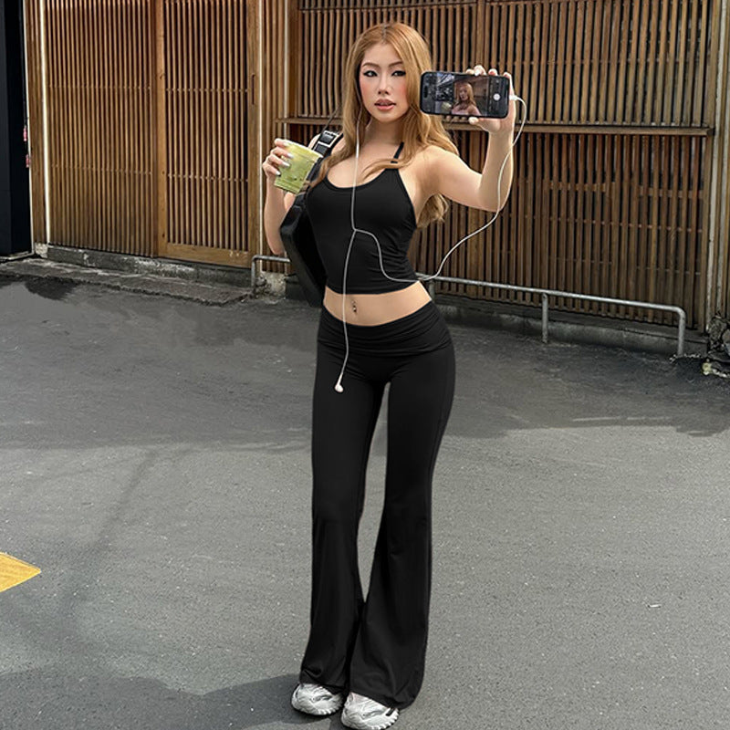 Damer Sportiga set med vida leggings och axelbandslös topp Mirla-Eva Jonsson