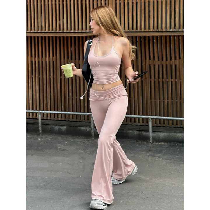 Damer Sportiga set med vida leggings och axelbandslös topp Mirla-Eva Jonsson