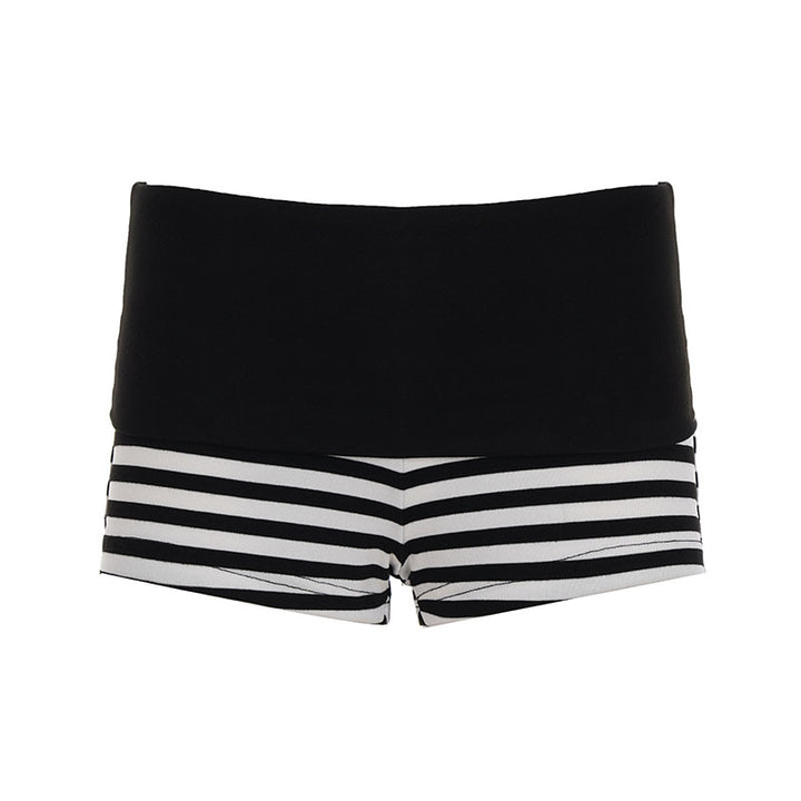Damer Sportiga shorts med bred elastisk midja och modernt randmönster Mirla-Eva Jonsson