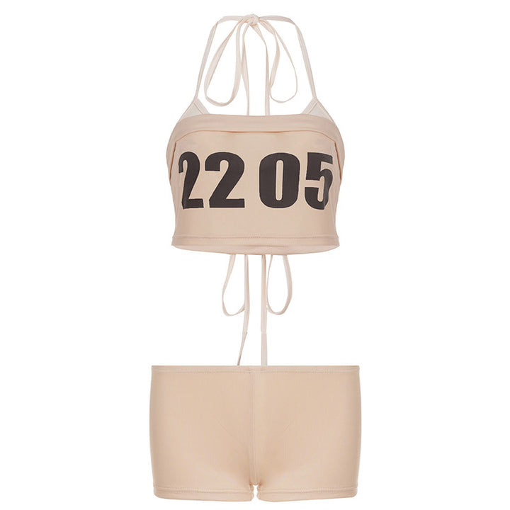 Damer Sportigt Bikini-set med stilig Crop-top och bekväma Shorts Mirla-Eva Jonsson