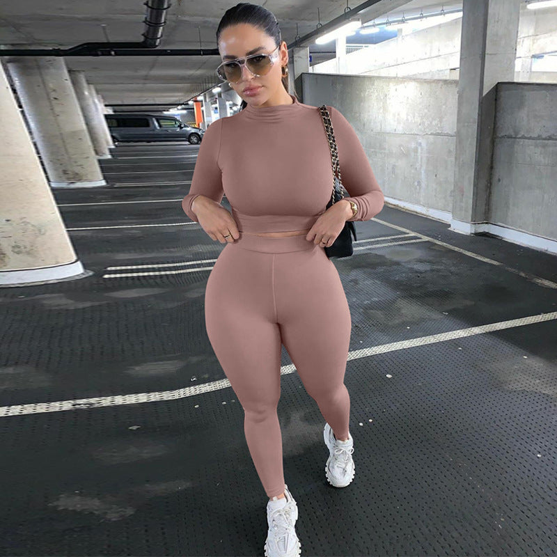 Damer Sportigt Crop-Top och Leggings-set i elastiskt material Eva Jonsson-Eva Jonsson