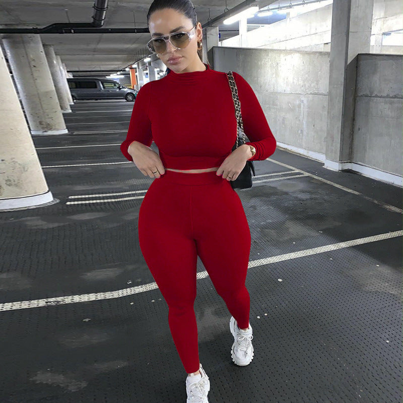 Damer Sportigt Crop-Top och Leggings-set i elastiskt material Eva Jonsson-Eva Jonsson