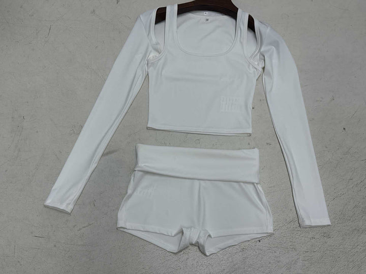 Damer Sportigt Crop-Top och Shorts Set Mirla-Eva Jonsson