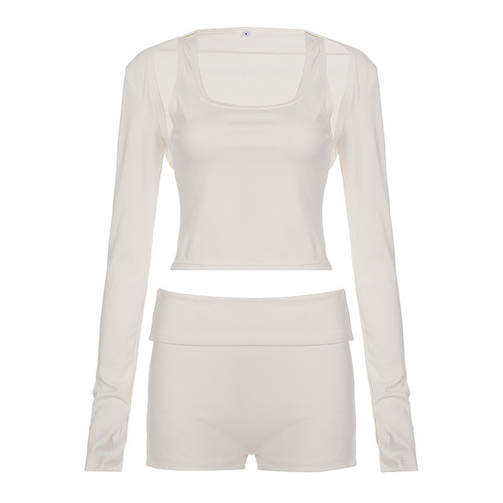 Damer Sportigt Crop-Top och Shorts Set Mirla-Eva Jonsson