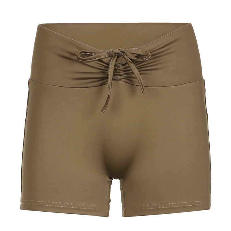 Damer Sportigt Crop-Top och Shorts-set med justerbar midja Mirla-Eva Jonsson