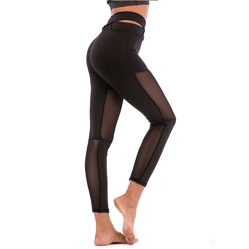Damer Sportigt Högmidjade Leggings-set med Mesh-insatser Mirla-Eva Jonsson