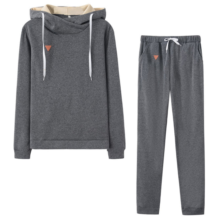 Damer Sportigt Hoodie-set med bekväm passform och elastiska byxor Mirla-Eva Jonsson