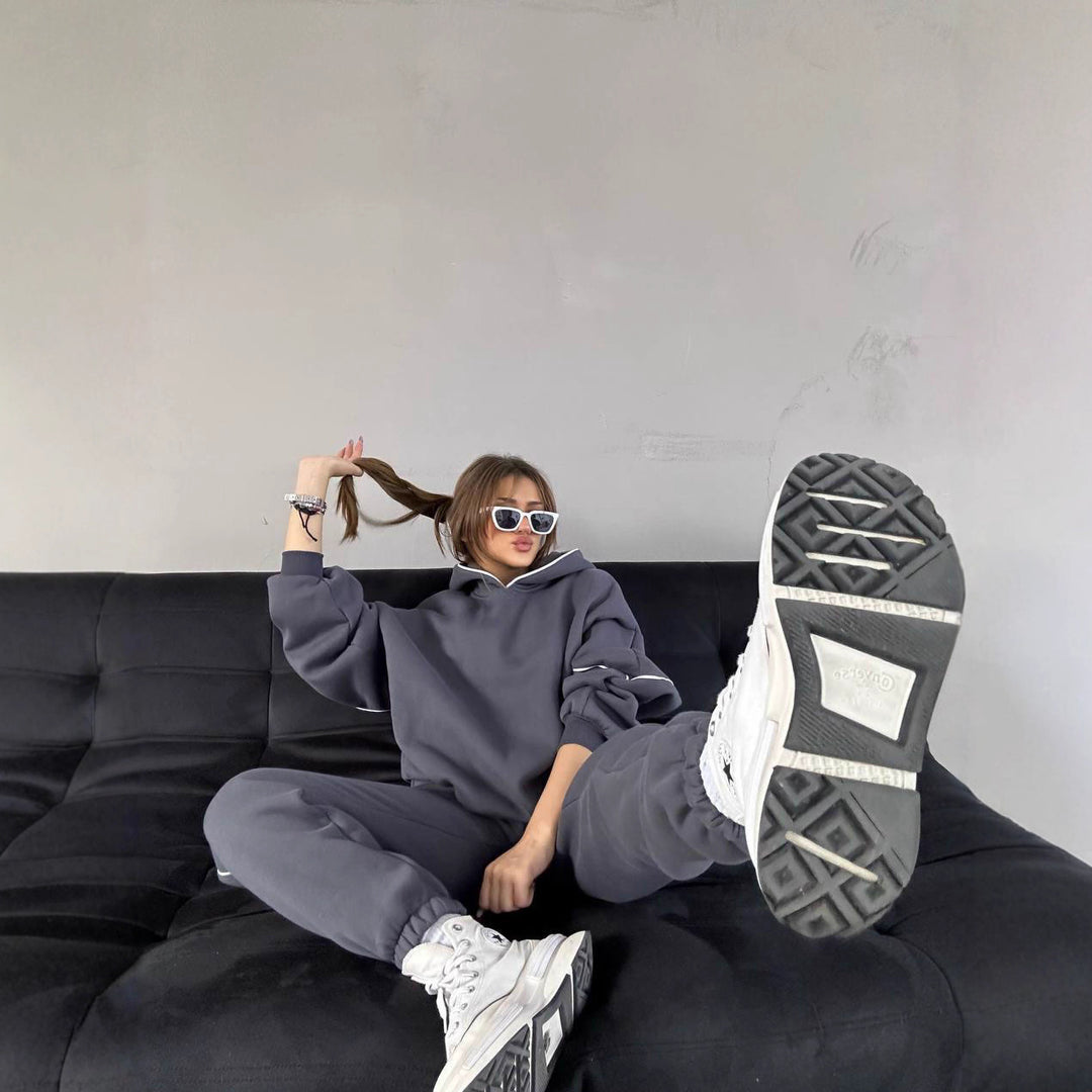 Damer Sportigt Hoodie-set med vid passform i mjukt material Mirla-Eva Jonsson