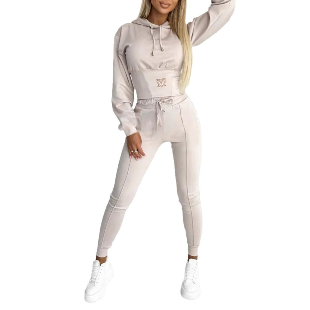Damer Sportigt Jumpsuit-set med huva och elastisk midja Mirla-Eva Jonsson