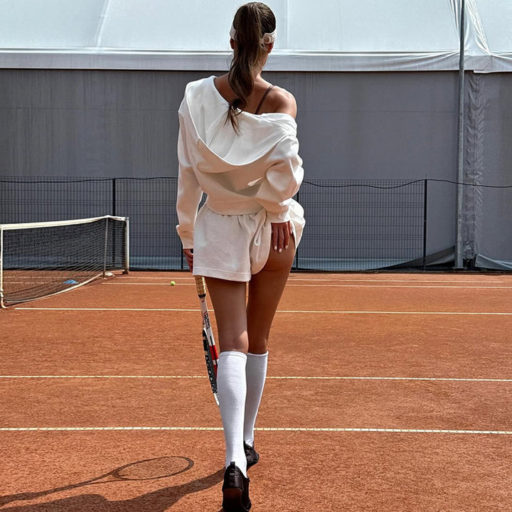 Damer Sportigt Lounge-set med cropped jacka och shorts Mirla-Eva Jonsson
