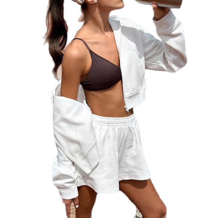 Damer Sportigt Lounge-set med cropped jacka och shorts Mirla-Eva Jonsson