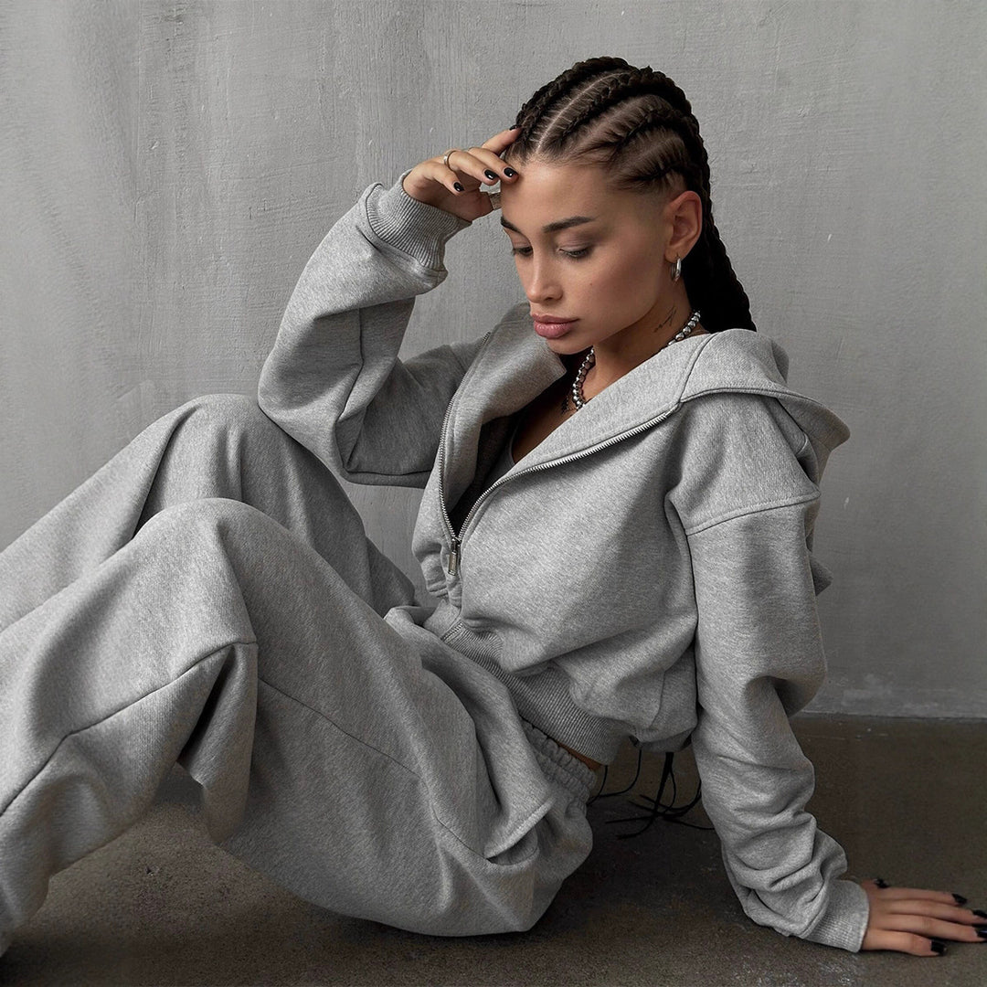 Damer Sportigt Lounge-set med oversized sweatshirt och bekväma joggingsbyxor Mirla-Eva Jonsson