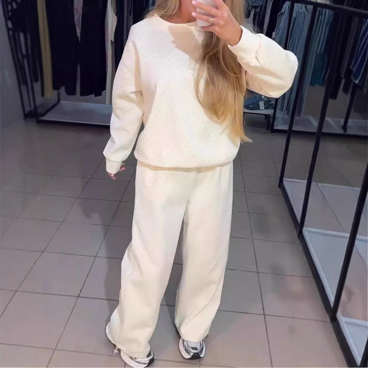 Damer Sportigt Lounge-set med prickigt mönster och elastisk midja Mirla-Eva Jonsson