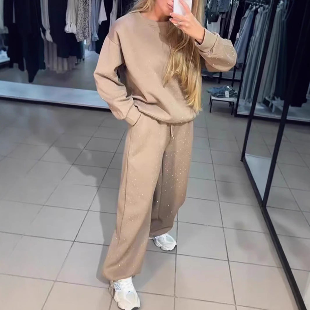 Damer Sportigt Lounge-set med prickigt mönster och elastisk midja Mirla-Eva Jonsson