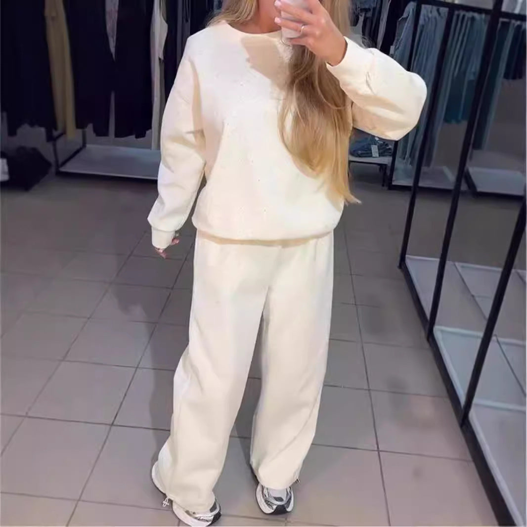 Damer Sportigt Lounge-set med prickigt mönster och elastisk midja Mirla-Eva Jonsson