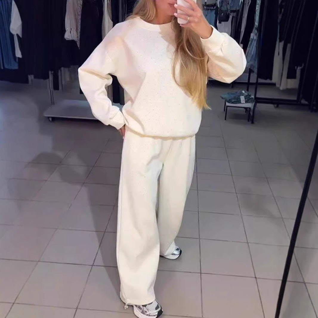 Damer Sportigt Lounge-set med prickigt mönster och elastisk midja Mirla-Eva Jonsson