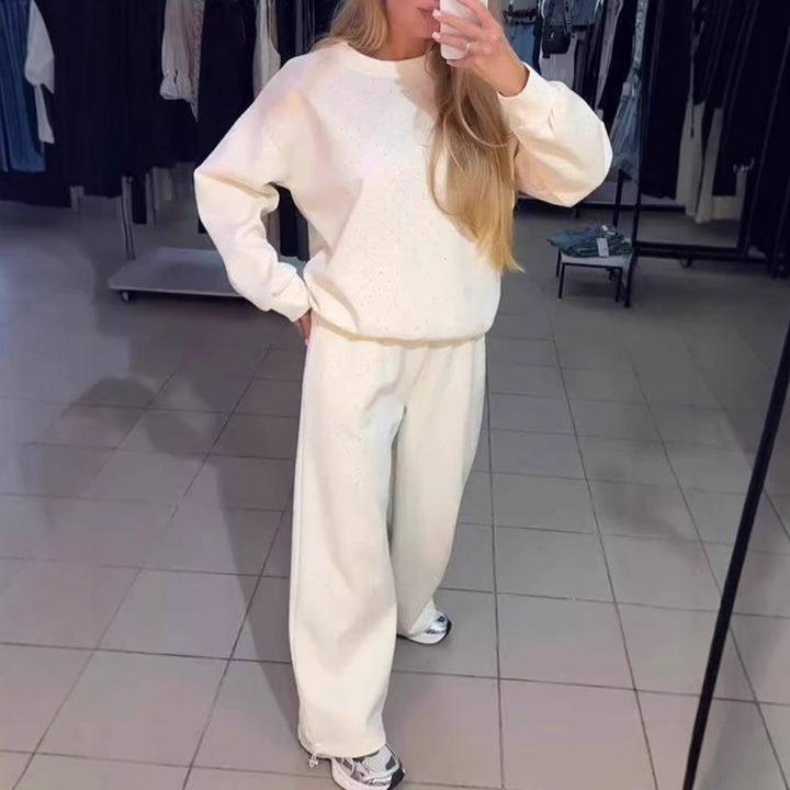 Damer Sportigt Lounge-set med prickigt mönster och elastisk midja Mirla-Eva Jonsson